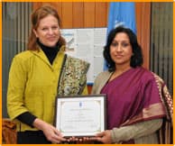 Leadership in community initiative for a green economy - UNDP award (2012)